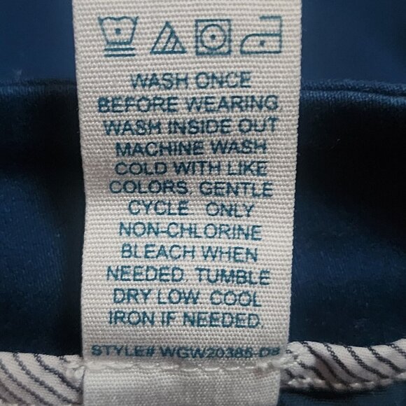 Market & Spruce Pants Womens Size 12 Stitch Fix Solid All Blue Crop with Pockets - Picture 5 of 6